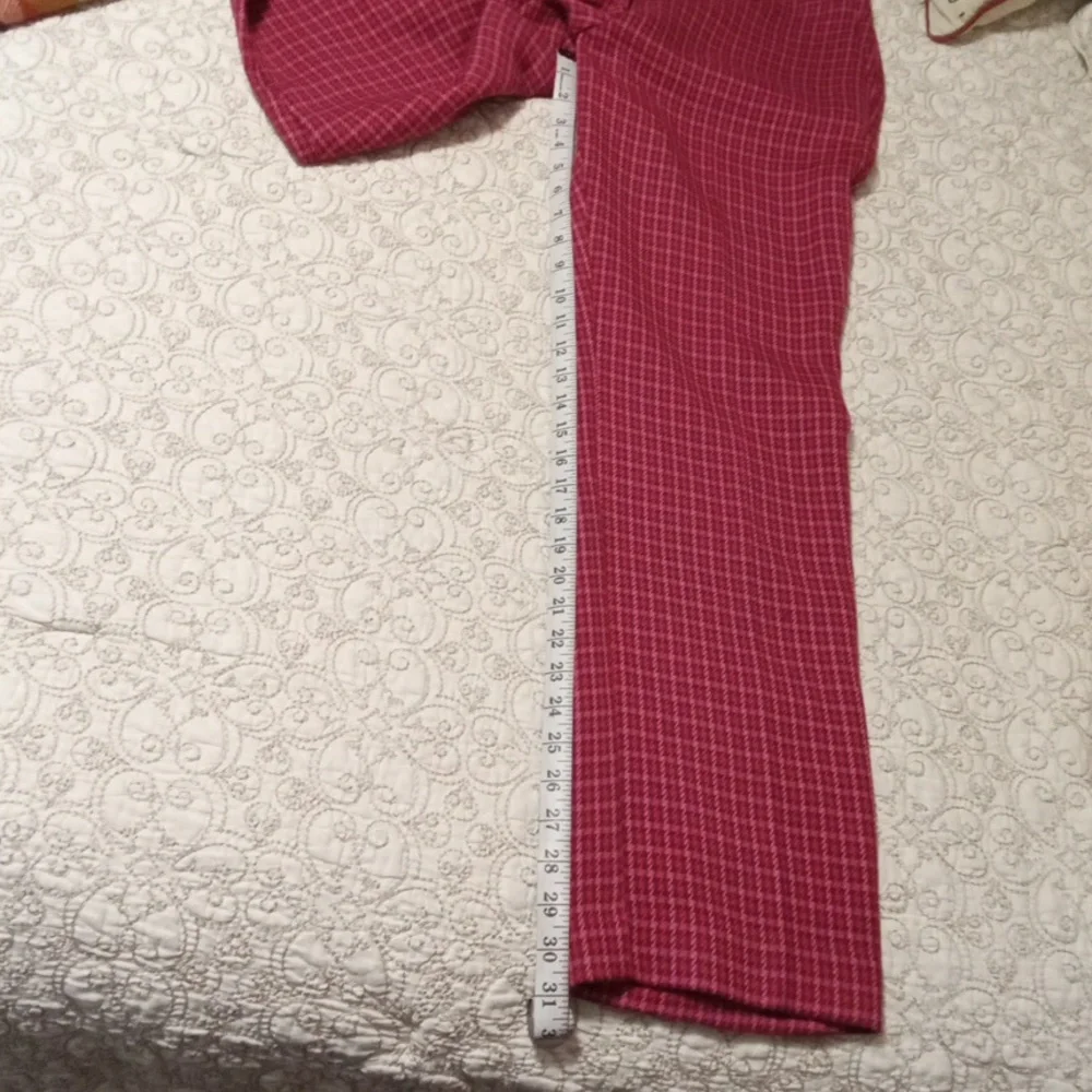 NWT! Ann Taylor Sophia Pants In Pink Houndstooth - Picture 10 of 10